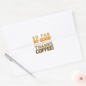 Danke Kaffee Quadratischer Aufkleber (Umschlag)