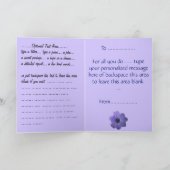 Danke kardiert blaue Blumen-kundenspezifische (Innenseite)