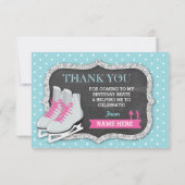 Danke kardiert Eis-Skaten-Geburtstags-Party (Rückseite)