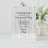 Danke kardiert Holz-Licht-rustikale Winter-Spitze (Stehend Vorderseite)