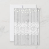 Danke kardiert Holz-Licht-rustikale Winter-Spitze (Rückseite)