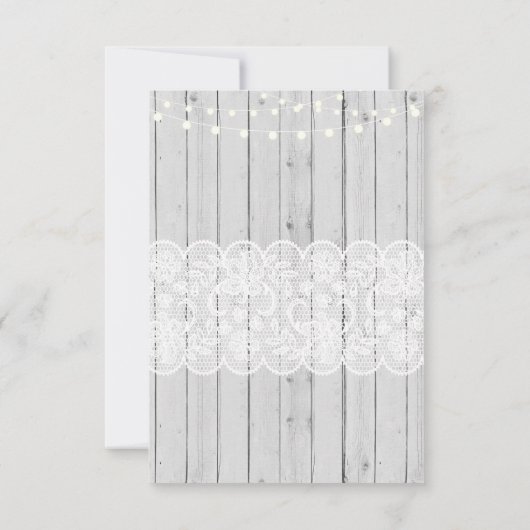 Danke kardiert Holz-Licht-rustikale Winter-Spitze (Rückseite)