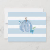 Danke kardiert Kürbis-blauer Jungen-Geburtstag (Rückseite)