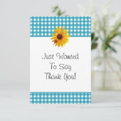 Danke kardiert Sommer-Sonnenblume-Gingham (Stehend Vorderseite)