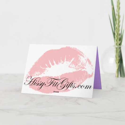 Danke kardiert: Subtiles Monogramm (lila) (Rückseite)