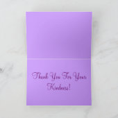 Danke kardiert: Subtiles Monogramm (lila) (Innenseite)