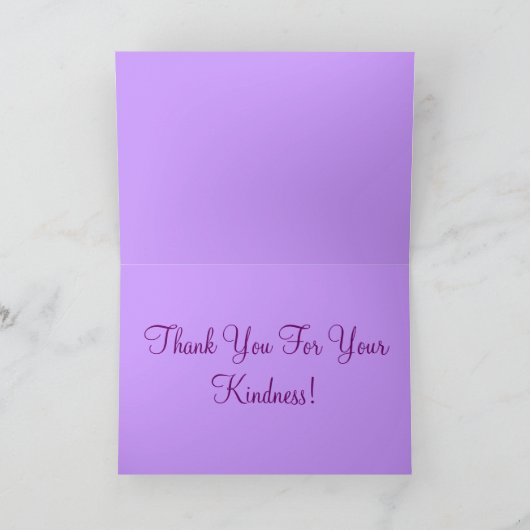 Danke kardiert: Subtiles Monogramm (lila) (Innenseite)