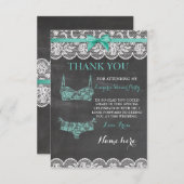 Danke kardiert Wäsche-Duschen-Brautparty-Spitze (Vorne/Hinten)