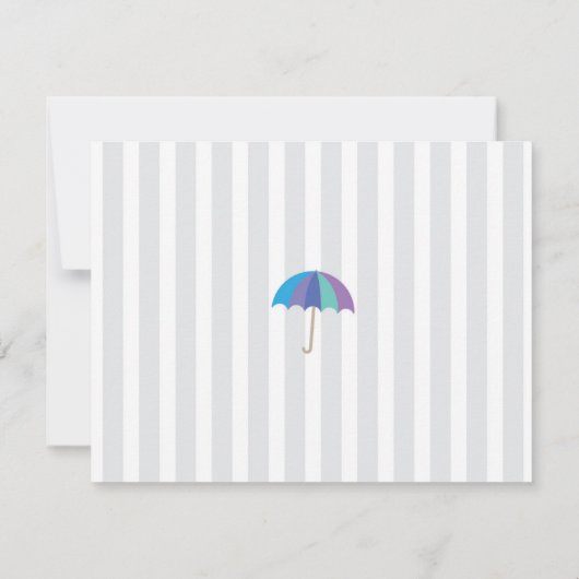 Danke kardiert Wolken-Babyparty besprühen Regen (Rückseite)