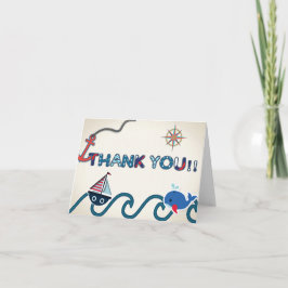 Danke Karte Ahoy Es ist ein Boy Nautical