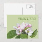 Danke Karte, Apfel-Blume Postkarte (Vorne/Hinten)