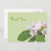 Danke Karte, Apfel-Blume Postkarte (Vorne/Hinten)