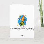 Danke Karte: Carrot Rocket Ship (Rückseite)