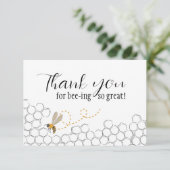 Danke Karte - "Danke, dass ihr so gut Bienen gemac (Stehend Vorderseite)