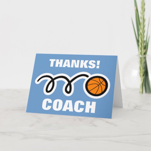 Danke Karte für den Basketballtrainer (Vorderseite)