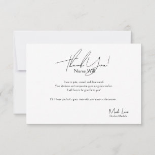 Danke Karte für eine Krankenschwester