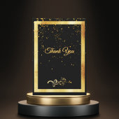 Danke Karte Geburtstag schwarzen Gold Konfetti