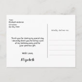 Danke Karte Geburtstag schwarzen goldenen Bogen (Rückseite)