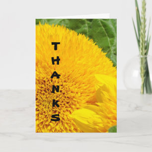 Danke-Karte Gelbe Sonnenblume Dieser Erntedank Feiertagskarte