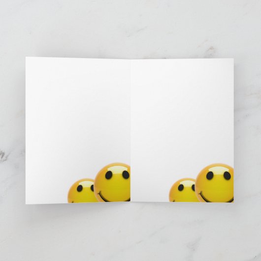 Danke Karte - glücklich, lächelnd (Innenseite)