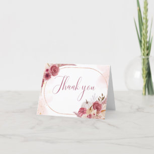 Danke Karte Herbst Pinke Kürbis Mädchen Babyshower