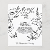 Danke Karte im Gedächtnis des Beileids mit Blume. (Vorne)