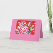 "Danke"-Karte in englischer und chinesischer Schri Karte (Rückseite)