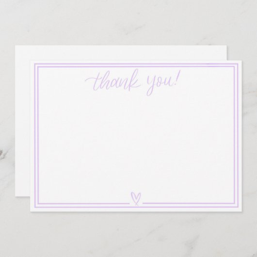 Danke Karte (Lilac) (Vorne/Hinten)