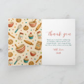 Danke-Karte mit Bär beim Backen Dankeskarte (Innenseite)