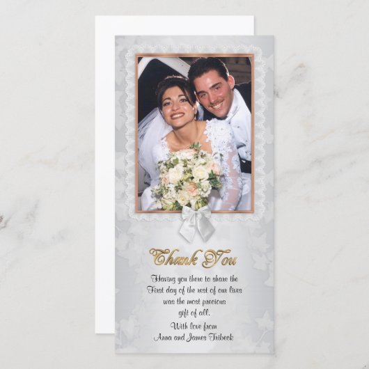 Danke Karte mit Foto (Vorne/Hinten)