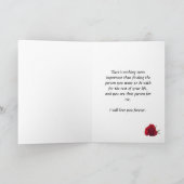 Danke Karte mit rote Rose (Innenseite)