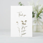 Danke Karte mit wilden Blume (Stehend Vorderseite)