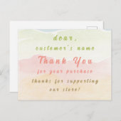 Danke Karte Pastellmotiv (Vorne/Hinten)