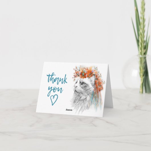 Danke Karte Perserkatze (Rückseite)