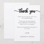 Danke Karte, Script danke Karte (Vorne/Hinten)