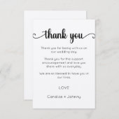 Danke Karte, Script danke Karte (Vorne/Hinten)