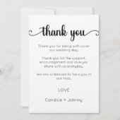 Danke Karte, Script danke Karte (Vorderseite)