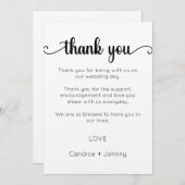 Danke Karte, Script danke Karte (Vorne/Hinten)