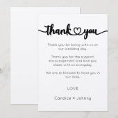 Danke Karte, Script danke Karte (Vorne/Hinten)