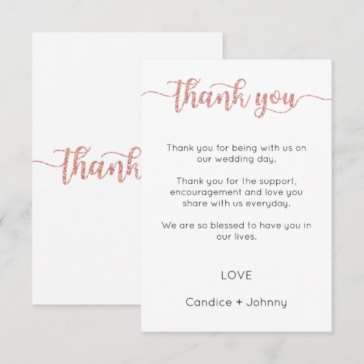 Danke Karte, Script danke Karte (Vorne/Hinten)