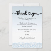 Danke Karte, Script danke Karte, Lace (Vorderseite)