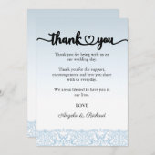 Danke Karte, Script danke Karte, Lace (Vorne/Hinten)