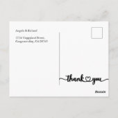 Danke Karte, Script danke Karte, Lace Postkarte (Rückseite)