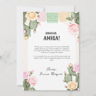 Danke-Karte zum Junggesellinnenabschied Let's Fies Dankeskarte