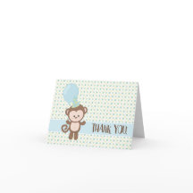 Danke Karten - Baby-Affe