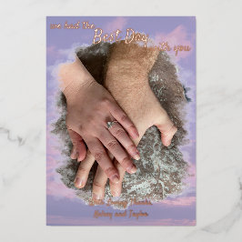 Danke Karten: Dream Clouds Lover Theme Folien Feiertagskarte