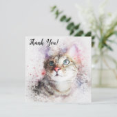 Danke Katze Karte (Stehend Vorderseite)