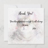 Danke Katze Karte (Rückseite)