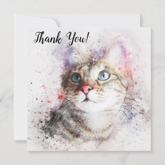 Danke Katze Karte (Vorderseite)