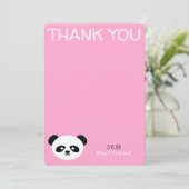 Danke Kawaii Panda Bear Personalisiert Pink (Stehend Vorderseite)